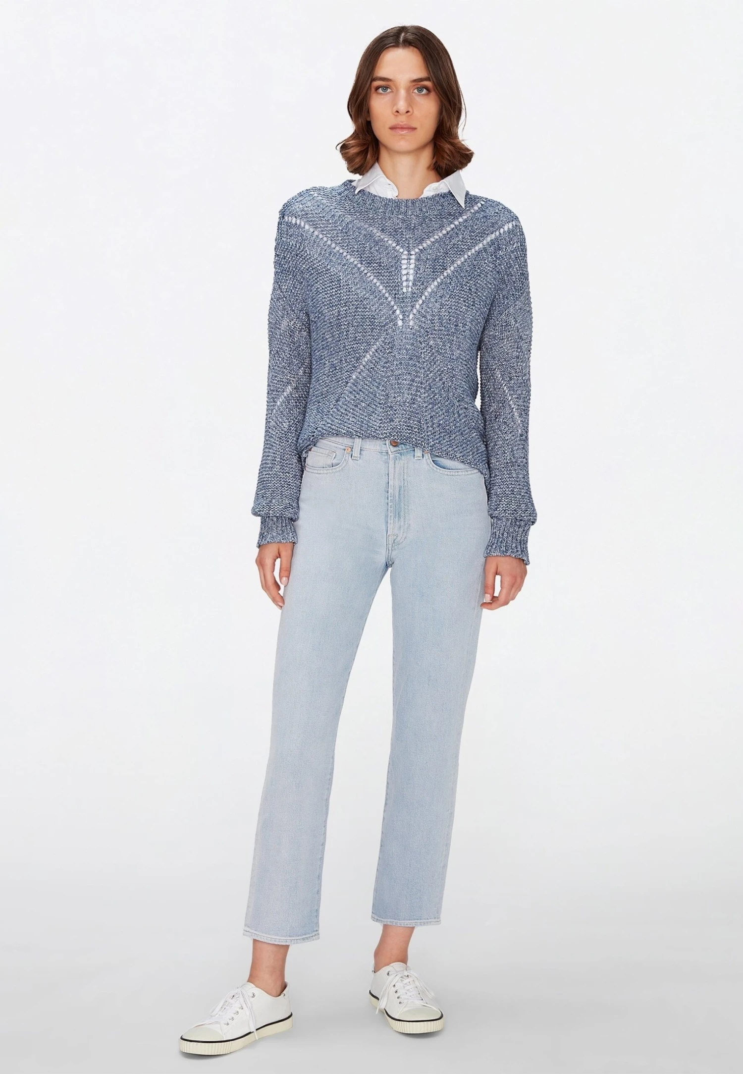 7 For All Mankind Logan Stovepipe - Jean Droit - Light Blue 2 7 For All Mankind Logan Stovepipe - Jean Droit - Light Blue – Image 2