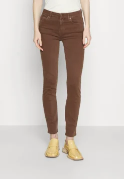 7 For All Mankind Roxanne Colored Stretch - Pantalon Classique - Brown