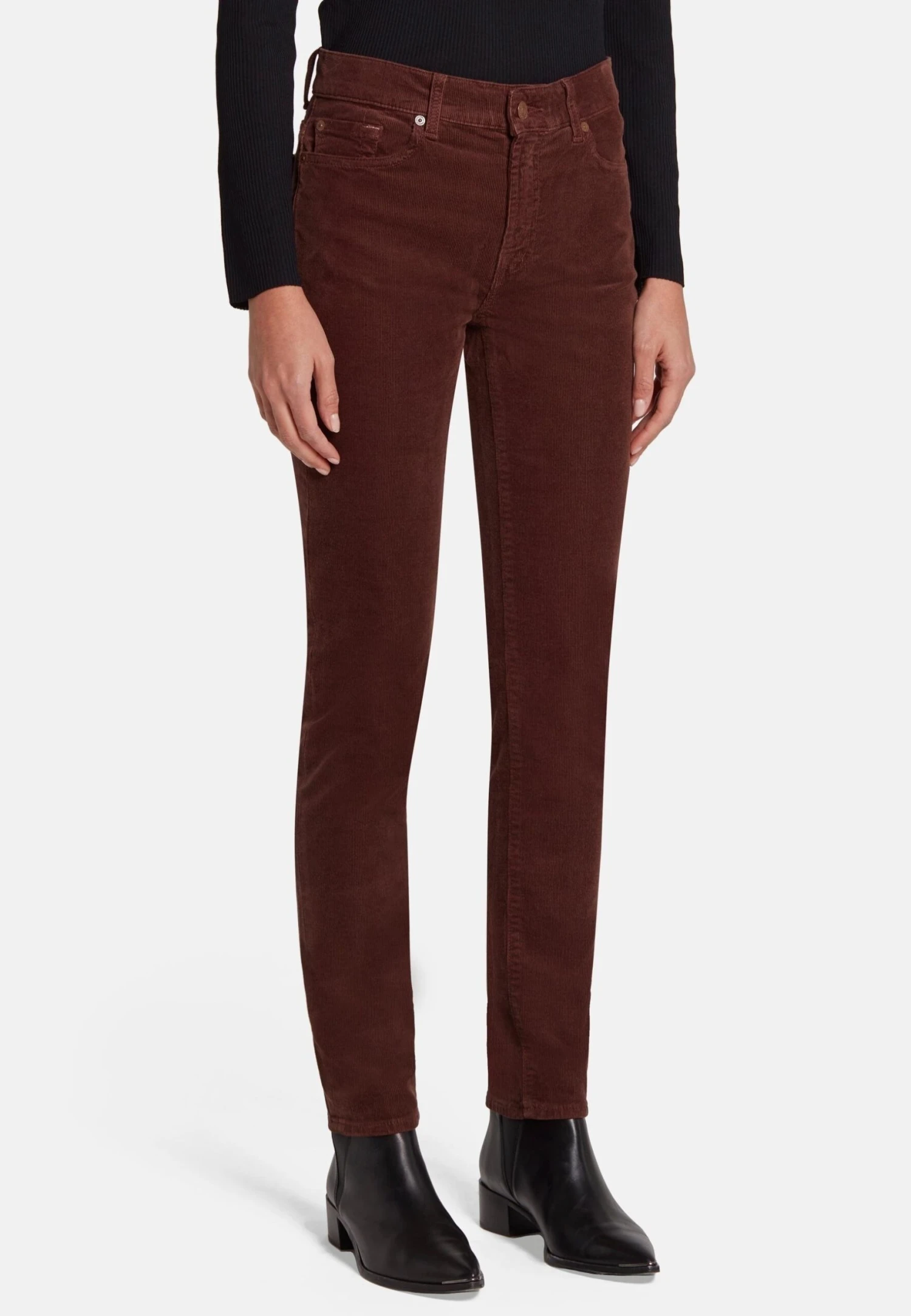 7 For All Mankind Slim Fit Roxanne - Pantalon Classique - Brown 1 7 For All Mankind Slim Fit Roxanne - Pantalon Classique - Brown