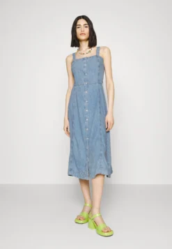 7 For All Mankind Sally Dress Sound Good - Robe En Jean - Light Blue