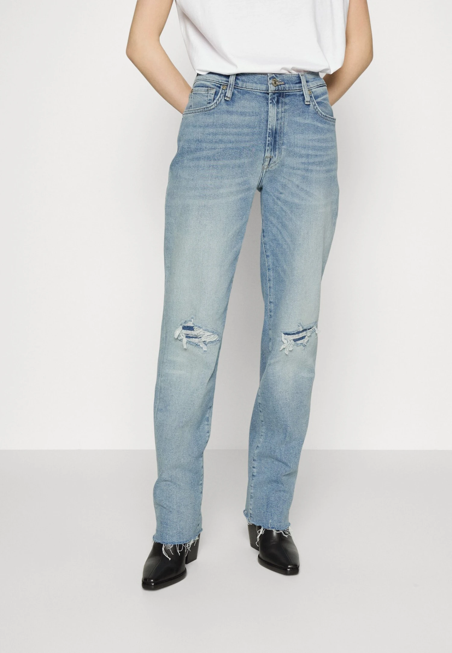 7 For All Mankind Ellie - Jean Droit - Light Blue 1 7 For All Mankind Ellie - Jean Droit - Light Blue