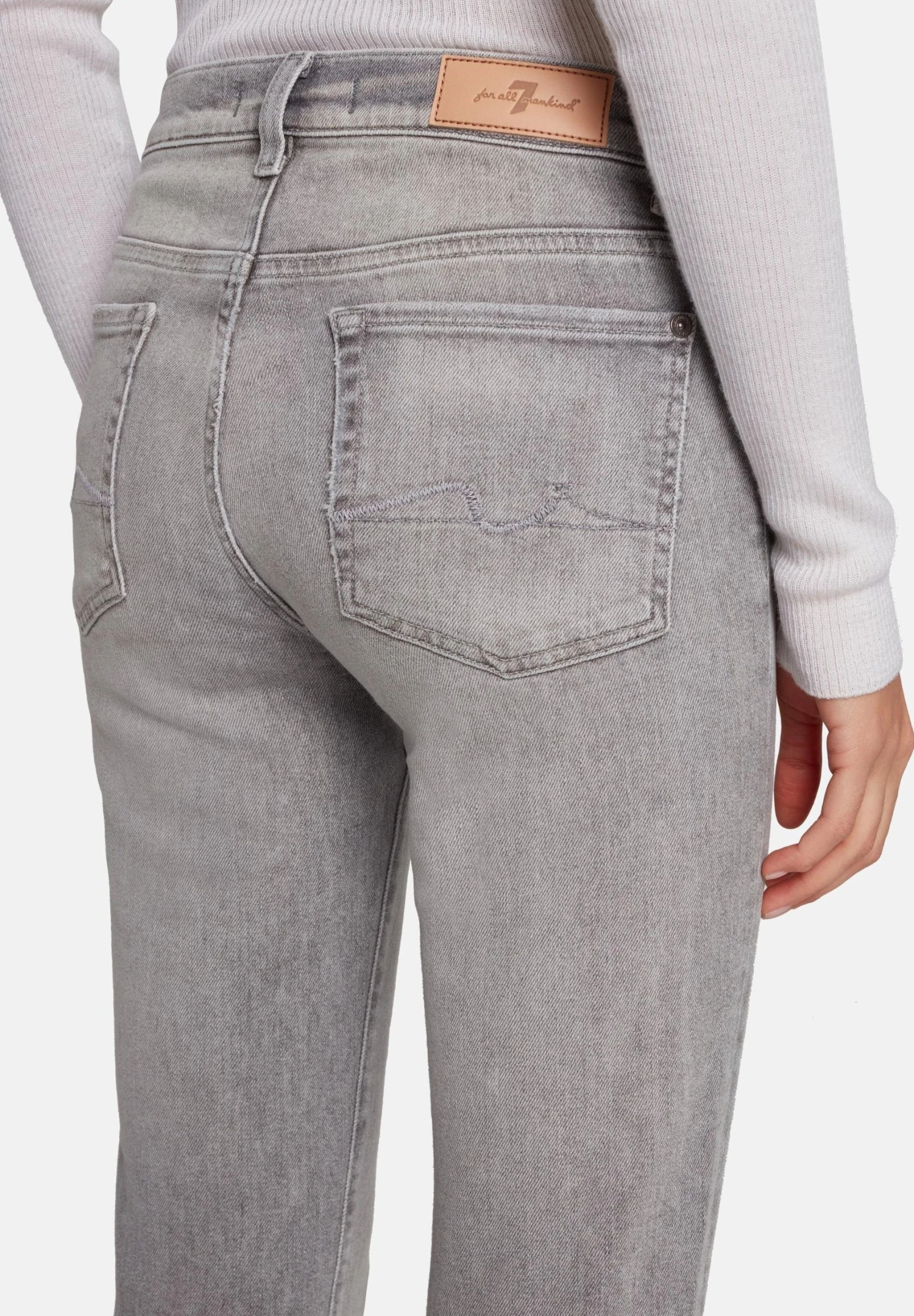 7 For All Mankind Roxanne Luxe Vintage Imprint - Jeans Skinny - Grey 5 7 For All Mankind Roxanne Luxe Vintage Imprint - Jeans Skinny - Grey – Image 5