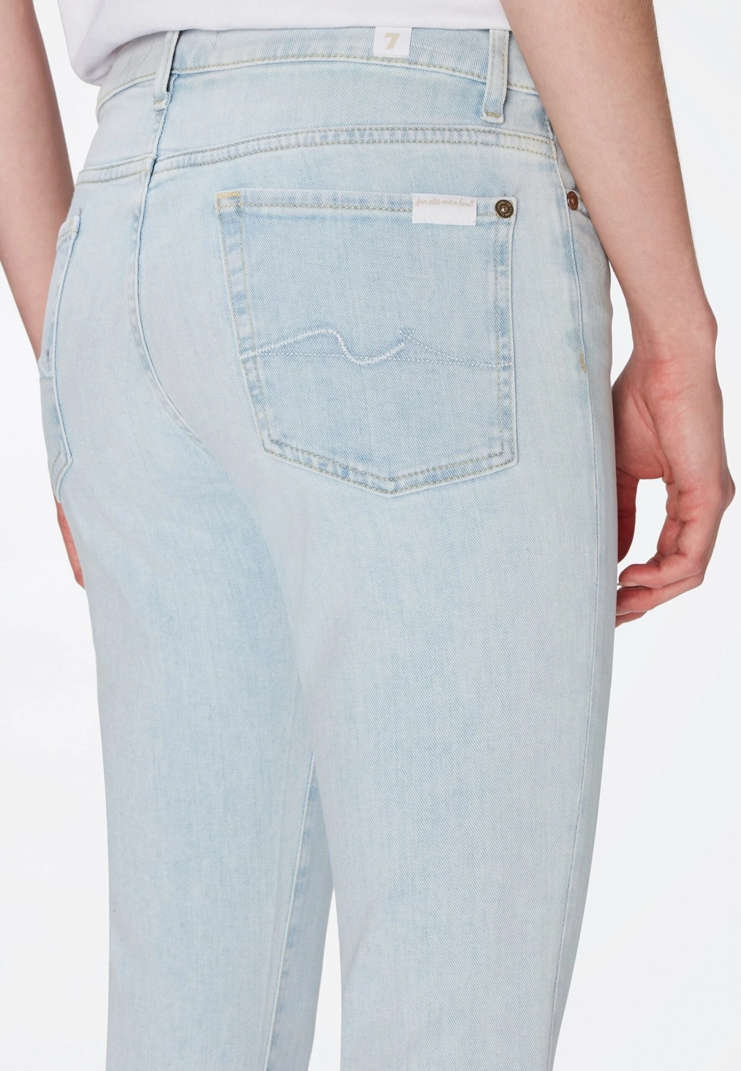 7 For All Mankind Roxanne Ankle - Jean Slim - Light Blue 4 7 For All Mankind Roxanne Ankle - Jean Slim - Light Blue – Image 4