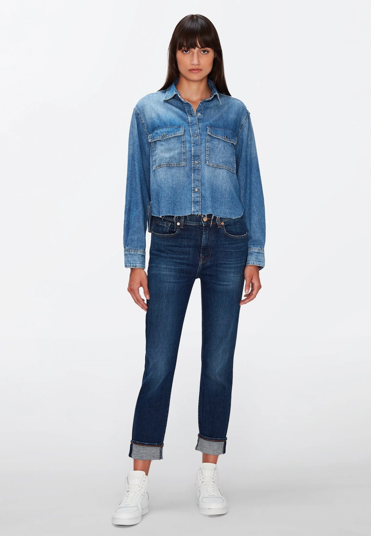 7 For All Mankind Boyfriend - Jean Droit - Dark Blue 2 7 For All Mankind Boyfriend - Jean Droit - Dark Blue – Image 2