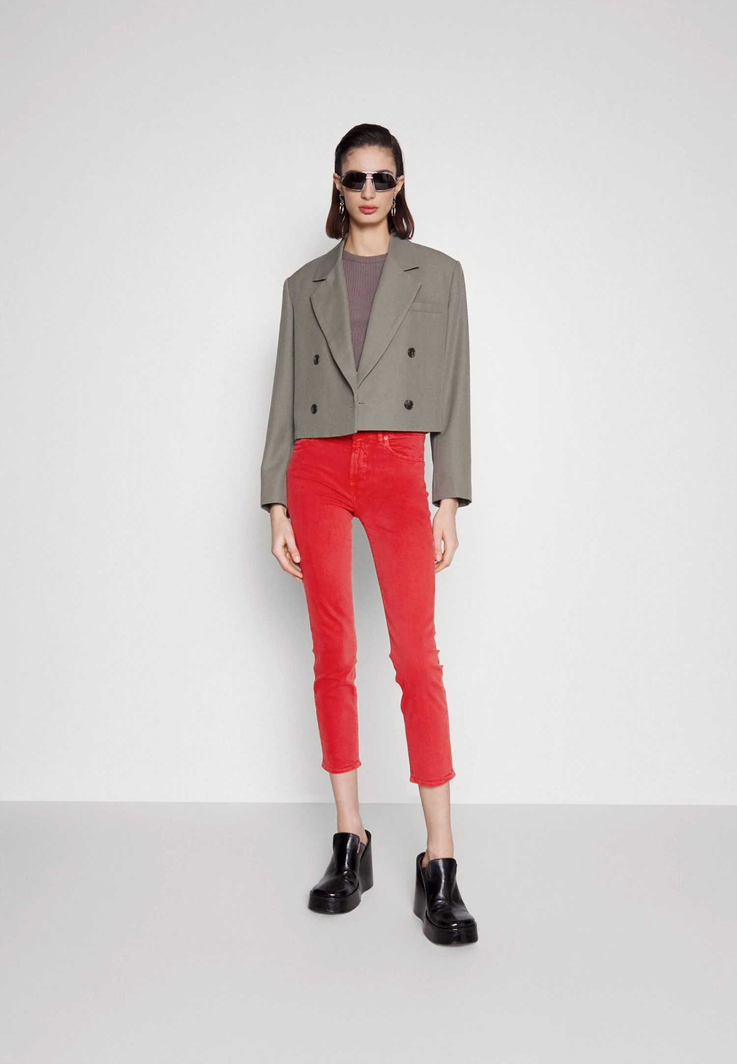 7 For All Mankind Roxanne Ankle Colored Stretch - Pantalon Classique - Red 2 7 For All Mankind Roxanne Ankle Colored Stretch - Pantalon Classique - Red – Image 2