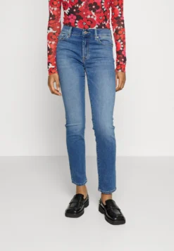 7 For All Mankind Roxanne Bair Eco High Hopes - Jean Slim - Light Blue