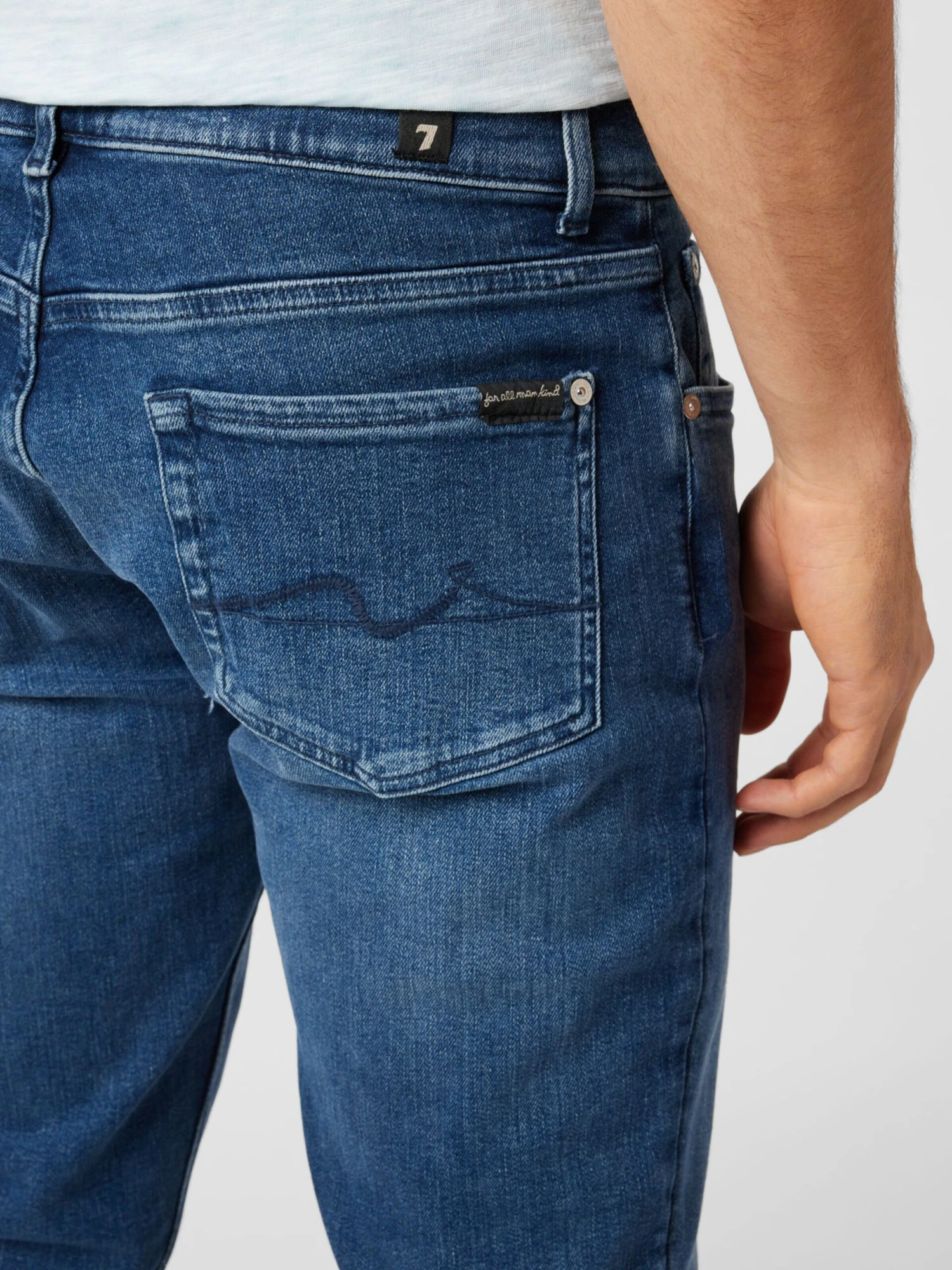 7 For All Mankind Droits Regular Jean Homme Bleu 2 7 For All Mankind Droits Regular Jean Homme Bleu – Image 2