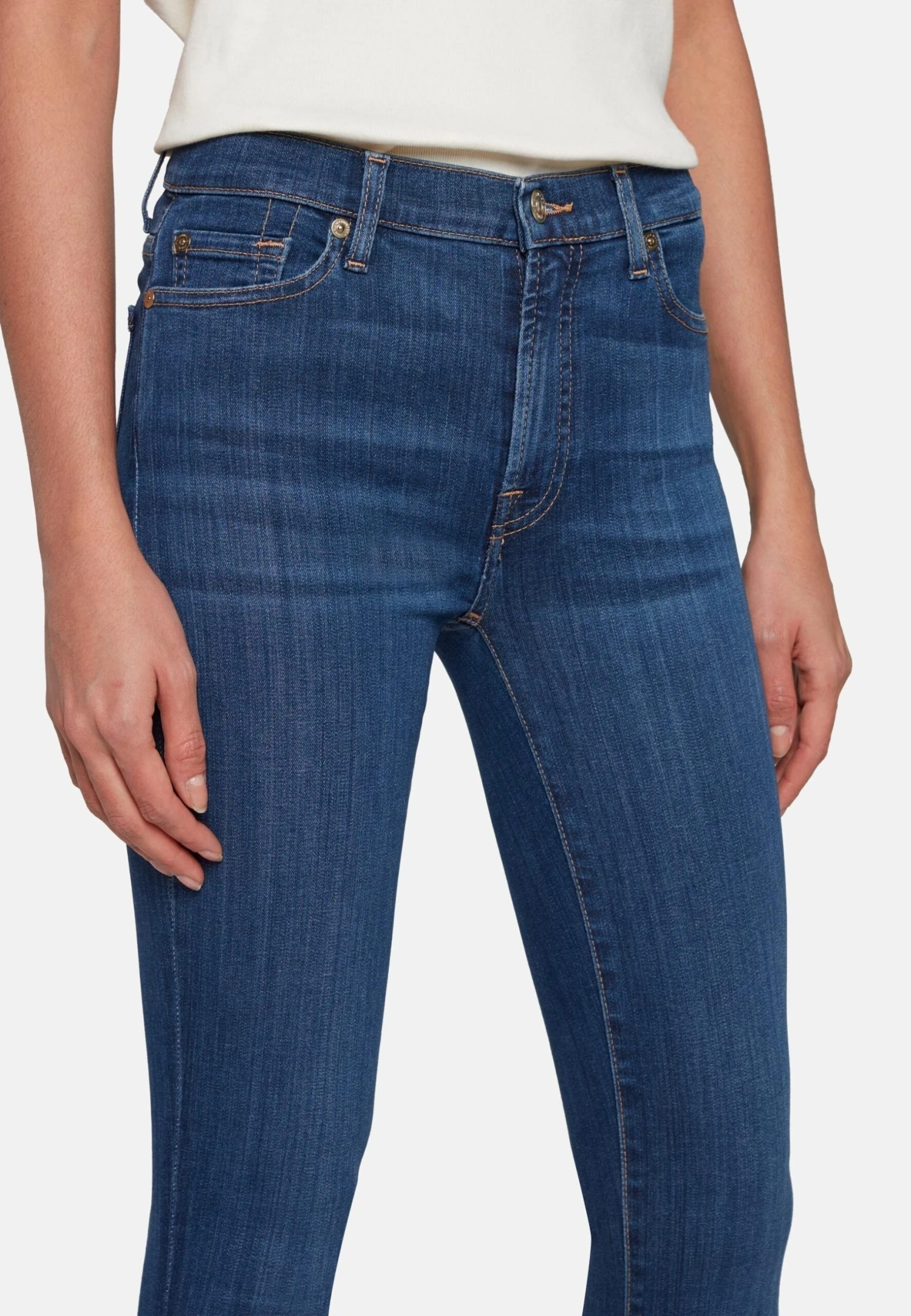 7 For All Mankind Jeans Skinny - Mid Blue 4 7 For All Mankind Jeans Skinny - Mid Blue – Image 4