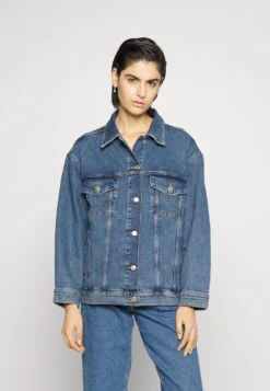 7 For All Mankind Easy Trucker Blaze - Veste En Jean - Mid Blue