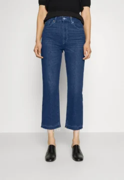 7 For All Mankind Logan Stovepipe Backstreet - Jean Droit - Mid Blue