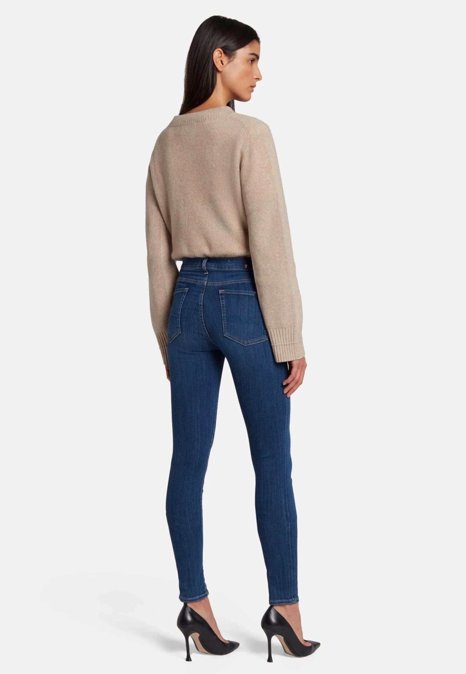 7 For All Mankind Jeans Skinny - Mid Blue 3 7 For All Mankind Jeans Skinny - Mid Blue – Image 3