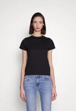 7 For All Mankind Crewneck Cotpol - T-Shirt Basique - Black