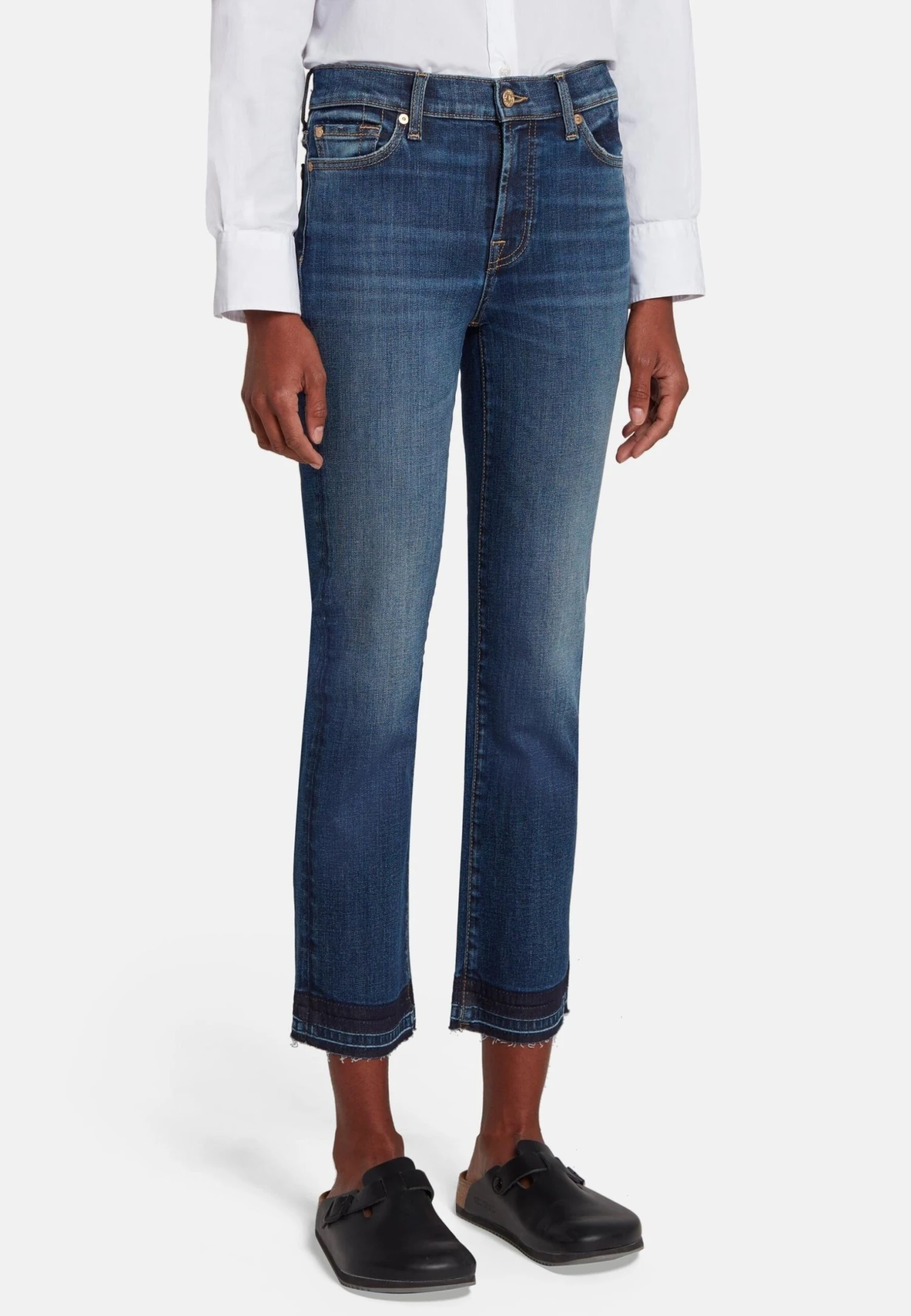 7 For All Mankind The Straight Crop - Jean Droit - Dark Blue 1 7 For All Mankind The Straight Crop - Jean Droit - Dark Blue