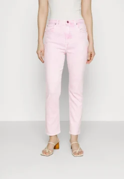 7 For All Mankind Easy Slim Ankle Colluxvin - Jean Droit - Pink
