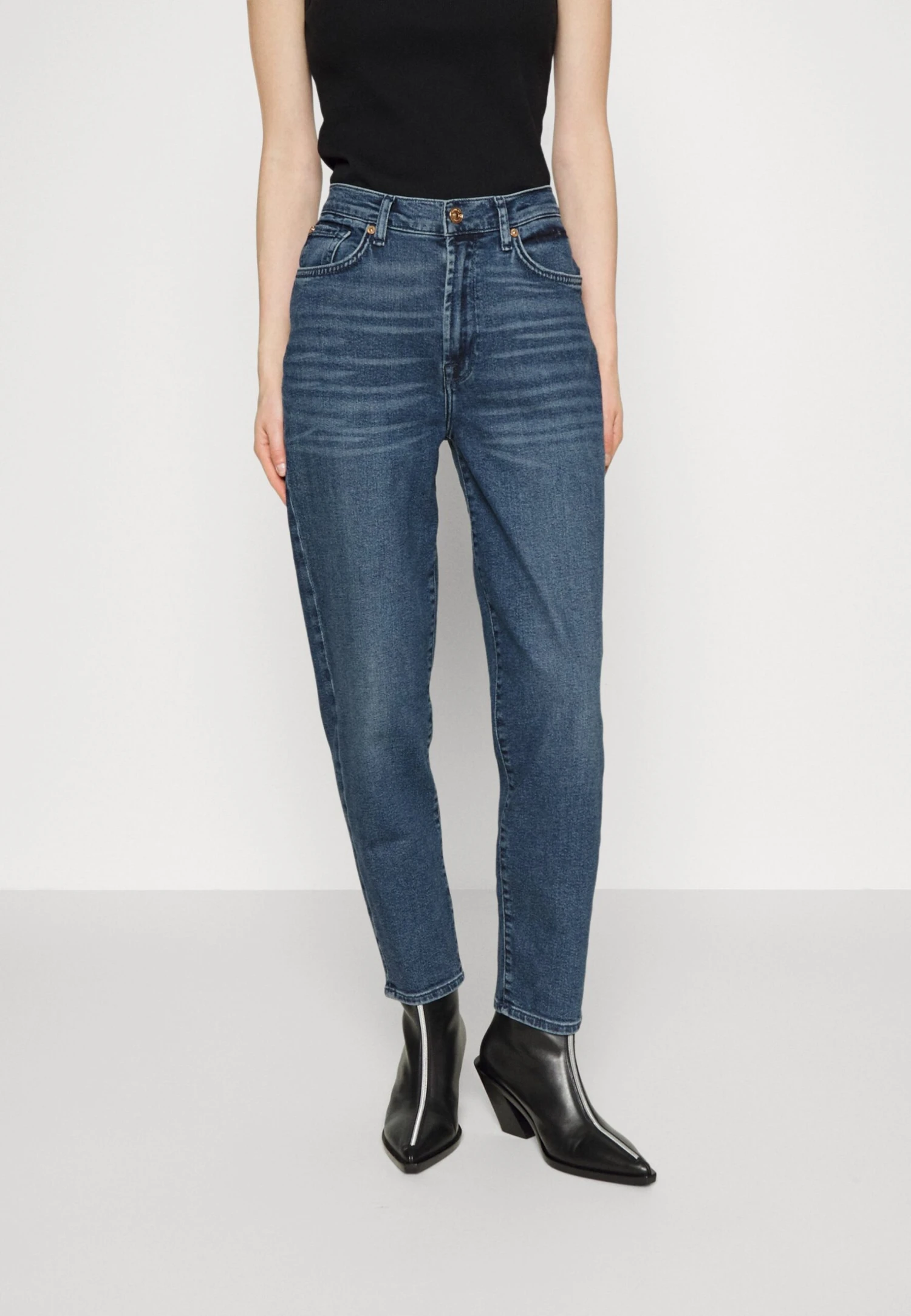 7 For All Mankind Malia Luxe Vintage Spotlight - Jean Droit - Dark Blue 1 7 For All Mankind Malia Luxe Vintage Spotlight - Jean Droit - Dark Blue