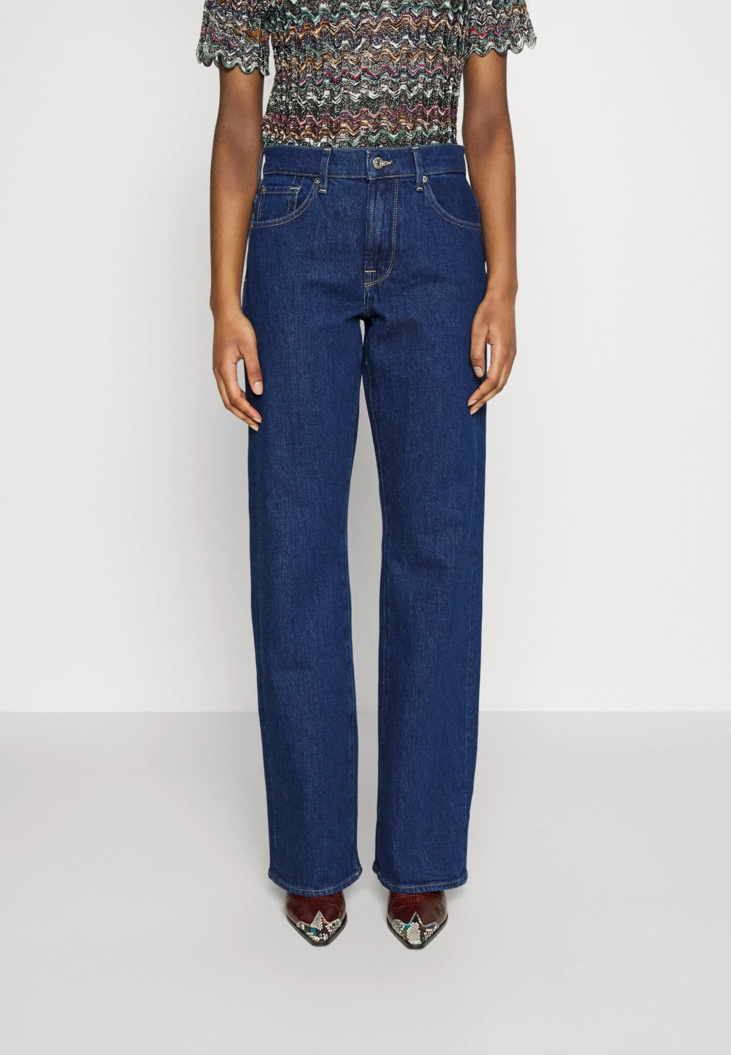 7 For All Mankind Tess Trouser Deep Dive - Jean Droit - Dark Blue 1 7 For All Mankind Tess Trouser Deep Dive - Jean Droit - Dark Blue