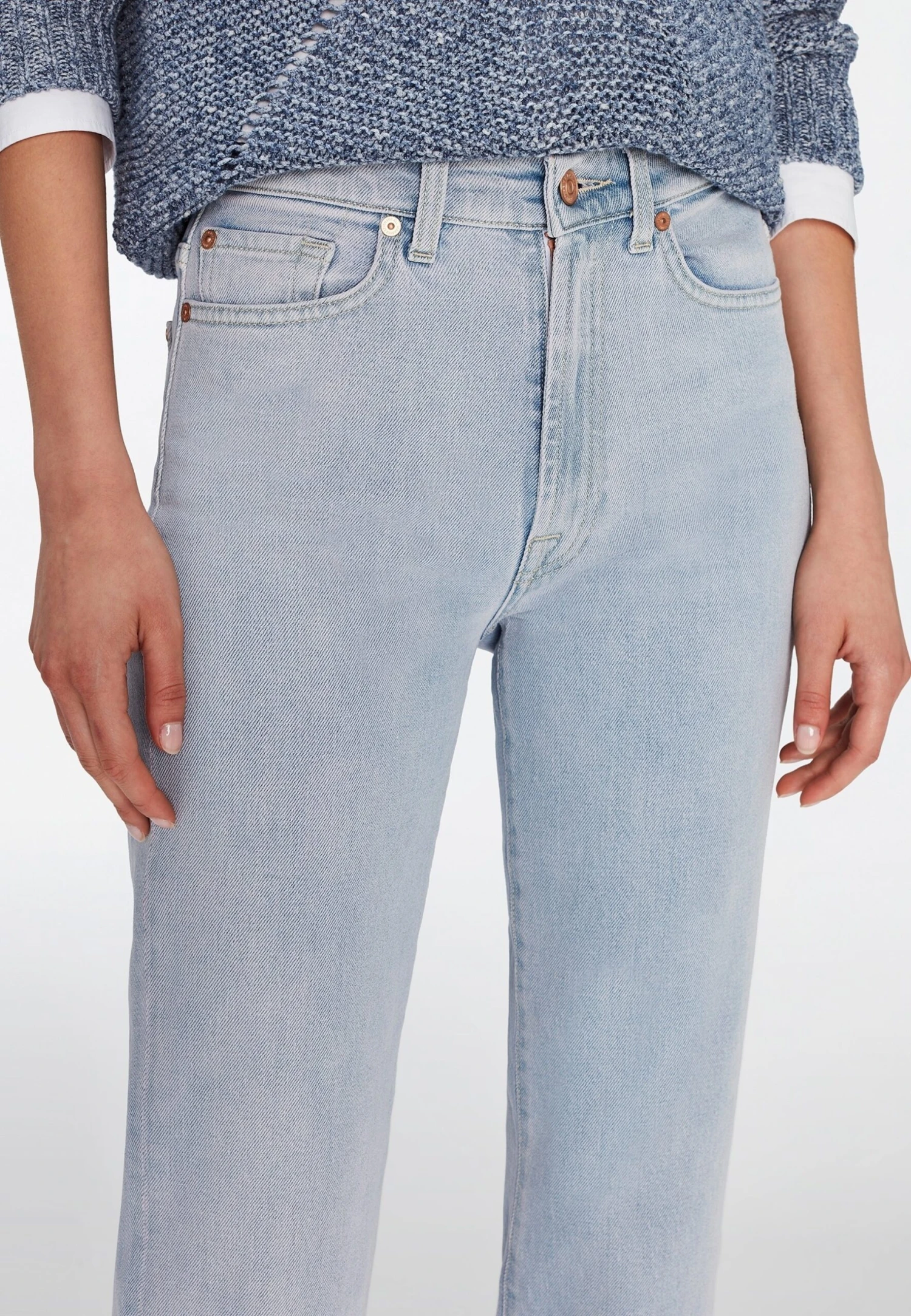 7 For All Mankind Logan Stovepipe - Jean Droit - Light Blue 4 7 For All Mankind Logan Stovepipe - Jean Droit - Light Blue – Image 4