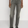 7 For All Mankind Ellie Straight Luxvincou - Jean Droit - Black