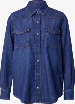 7 For All Mankind Chemises En Jean Chemisier EMILIA Femme Bleu