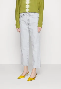 7 For All Mankind Logan Stovepipe Ice Pop - Jean Droit - Light Blue