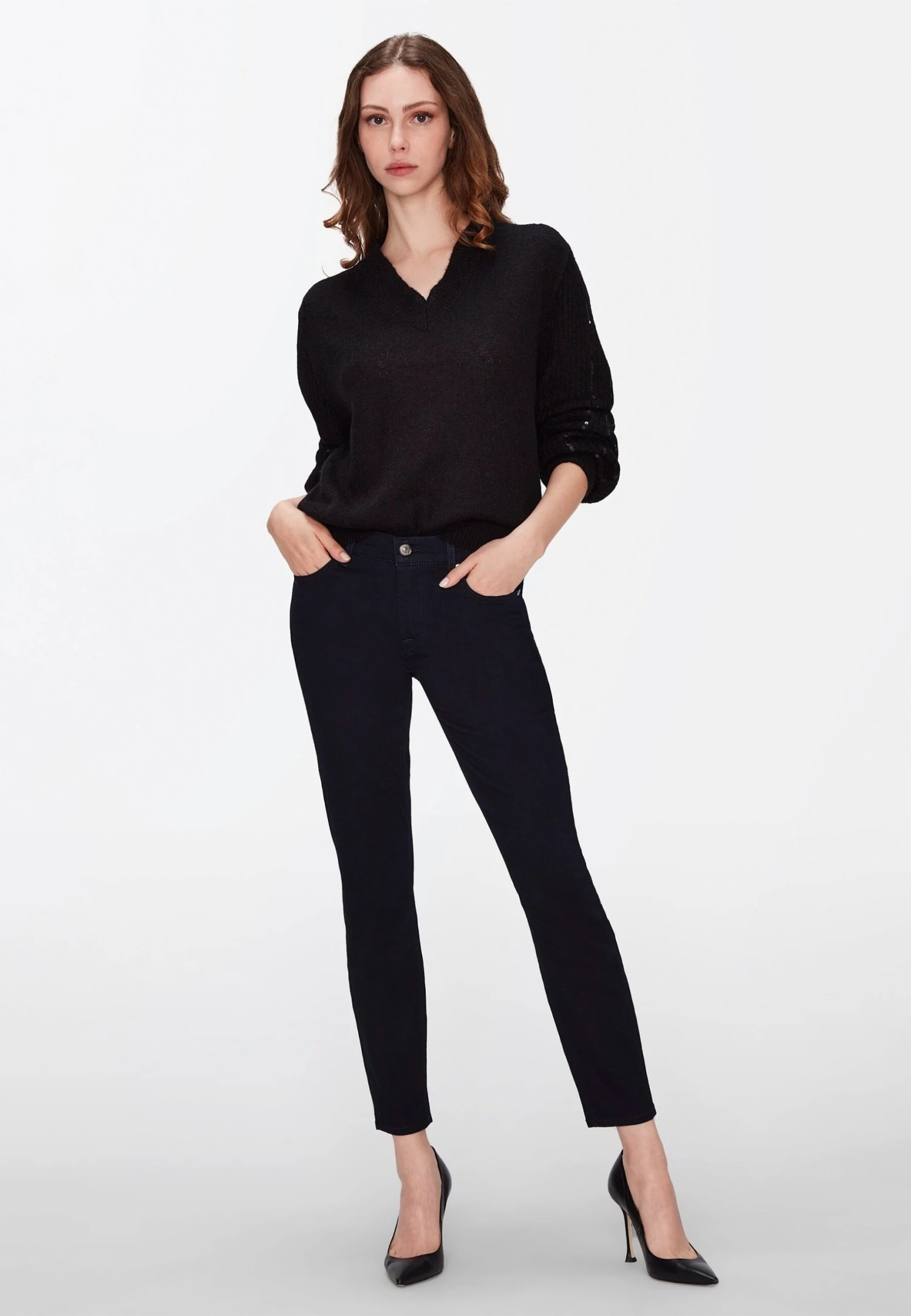 7 For All Mankind The Ankle - Jeans Skinny - Dark Blue 2 7 For All Mankind The Ankle - Jeans Skinny - Dark Blue – Image 2