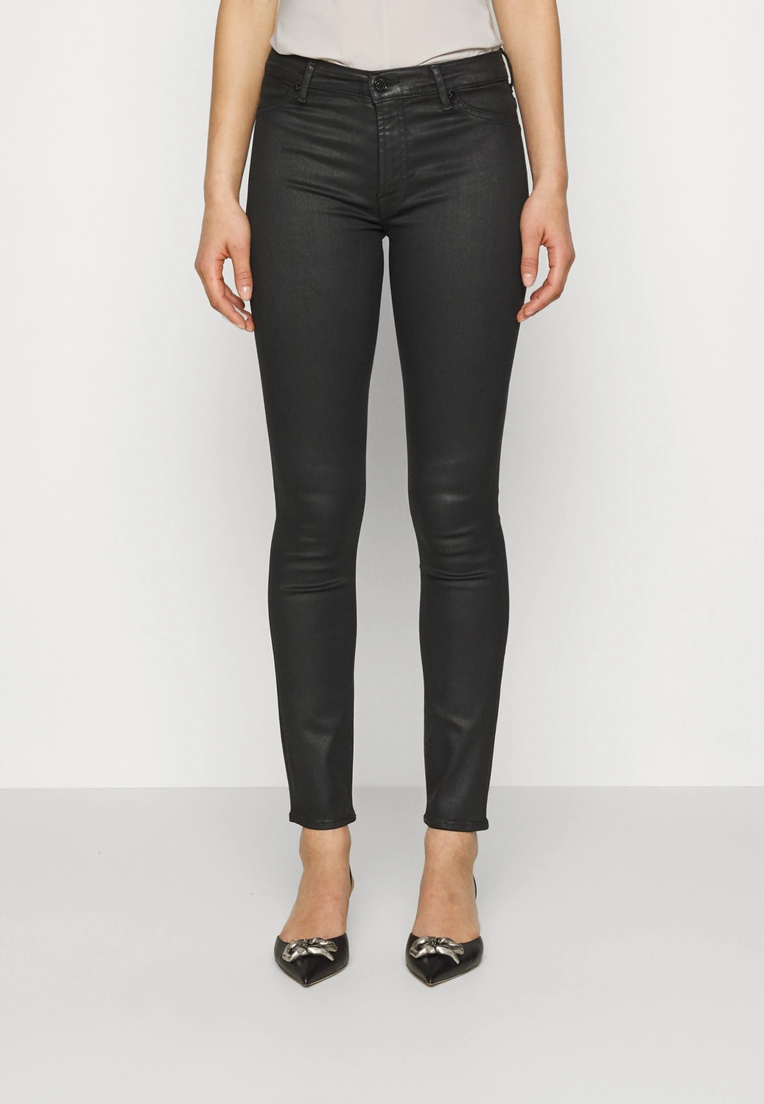 7 For All Mankind Skinny Coated - Jeans Skinny - Black 1 7 For All Mankind Skinny Coated - Jeans Skinny - Black