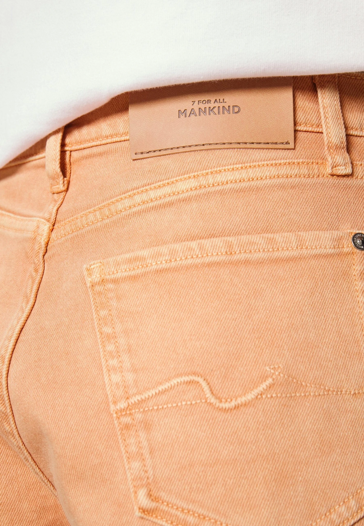 7 For All Mankind Easy Ruby Colman - Short En Jean - Orange 5 7 For All Mankind Easy Ruby Colman - Short En Jean - Orange – Image 5