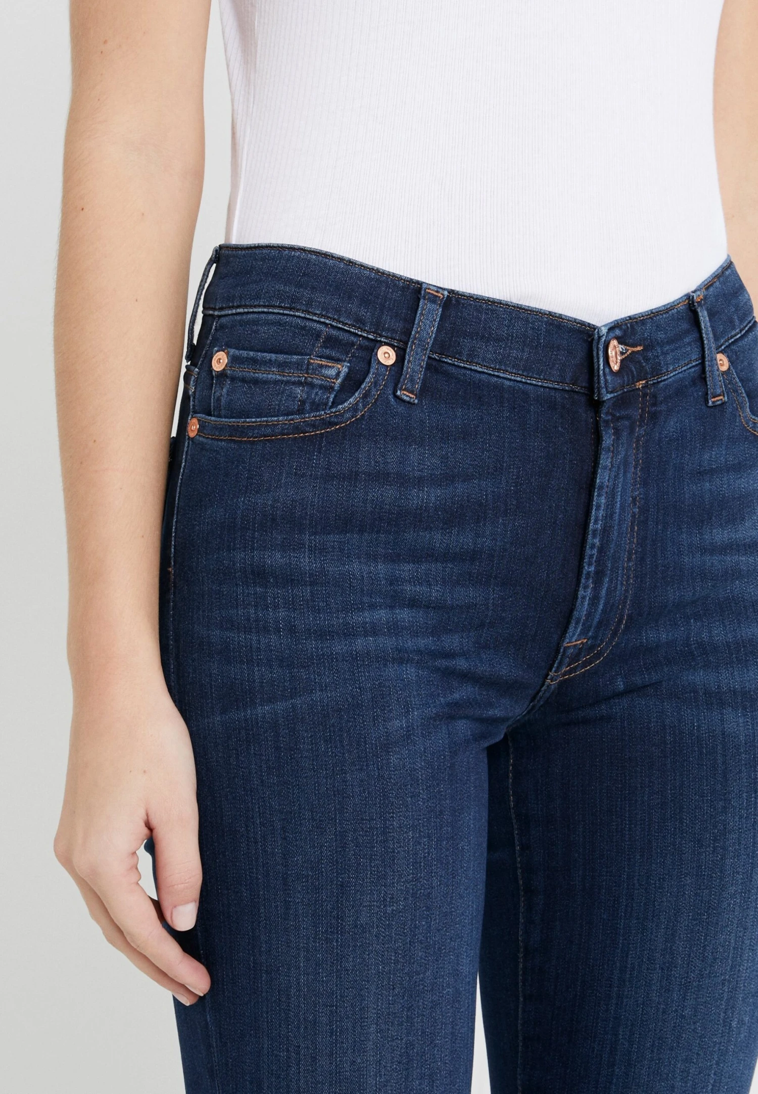 7 For All Mankind Illusion Luxe Lovestory - Jeans Skinny - Mid Blue 4 7 For All Mankind Illusion Luxe Lovestory - Jeans Skinny - Mid Blue – Image 4