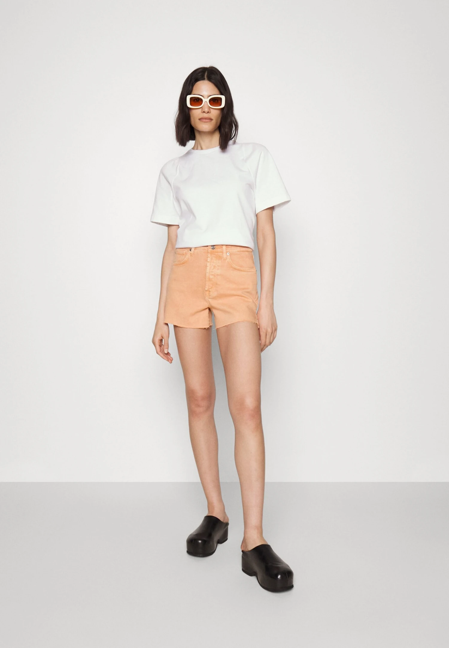 7 For All Mankind Easy Ruby Colman - Short En Jean - Orange 2 7 For All Mankind Easy Ruby Colman - Short En Jean - Orange – Image 2