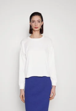 7 For All Mankind Crewneck Reccotpol - Sweatshirt - White