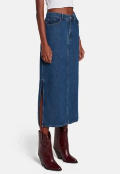 7 For All Mankind Jupe En Jean - Mid Blue