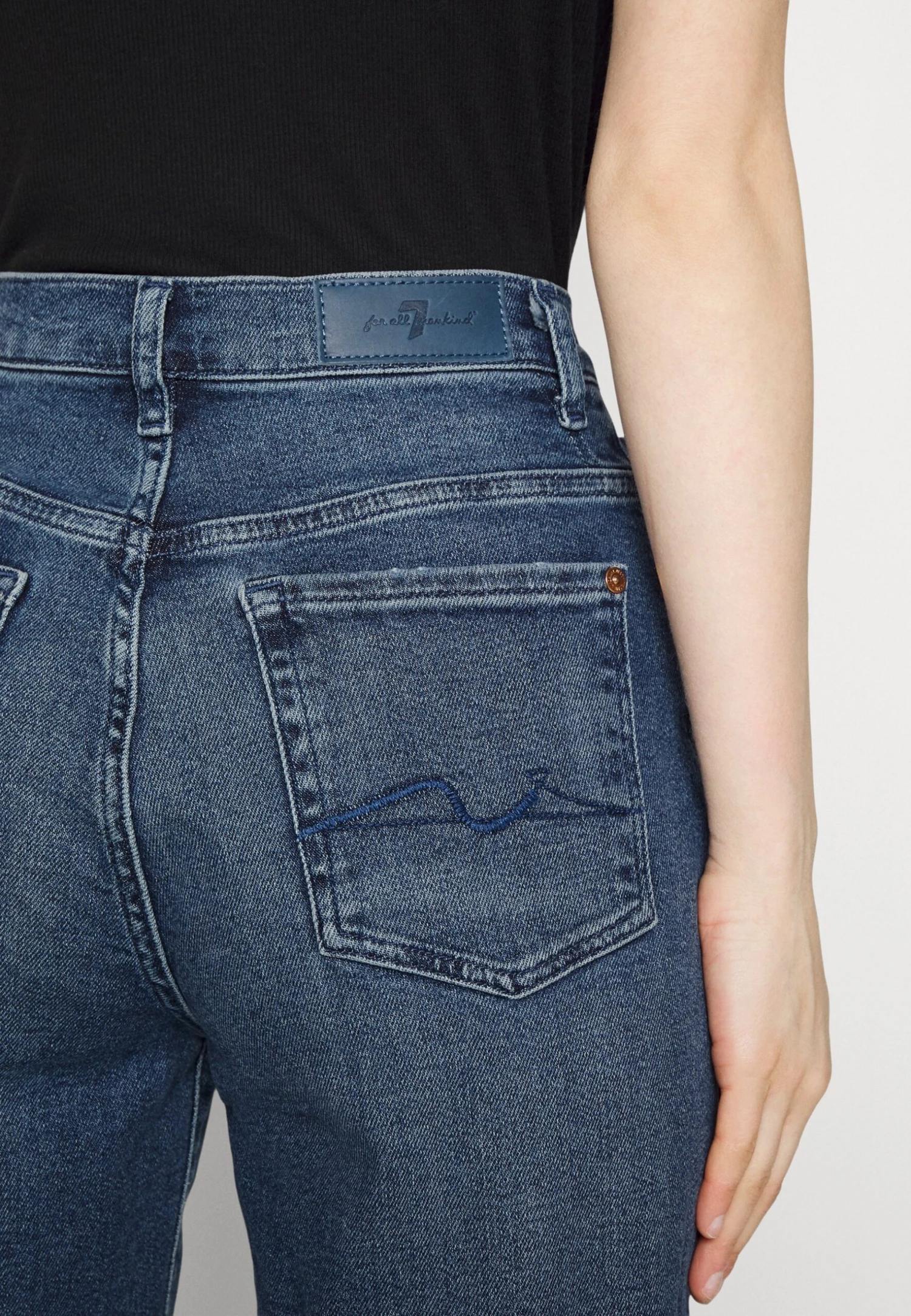 7 For All Mankind Malia Luxe Vintage Spotlight - Jean Droit - Dark Blue 6 7 For All Mankind Malia Luxe Vintage Spotlight - Jean Droit - Dark Blue – Image 6