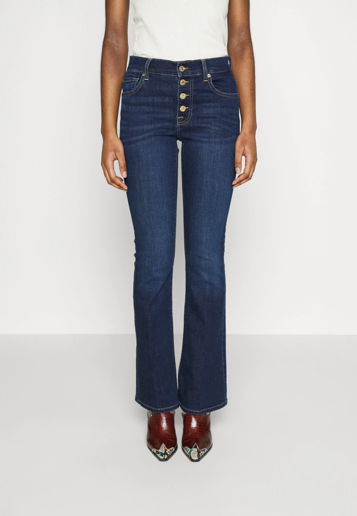 7 For All Mankind Bootcut Tailorless Baecriin - Jean Bootcut - Dark Blue 1 7 For All Mankind Bootcut Tailorless Baecriin - Jean Bootcut - Dark Blue