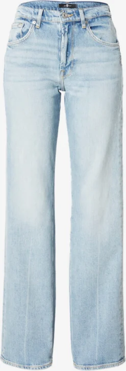 7 For All Mankind Droits Regular Jean TESS Femme Bleu Clair