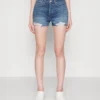 7 For All Mankind Monroe Rock With Me - Short En Jean - Mid Blue