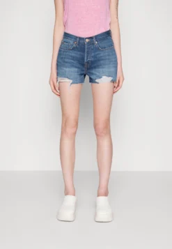 7 For All Mankind Monroe Rock With Me - Short En Jean - Mid Blue