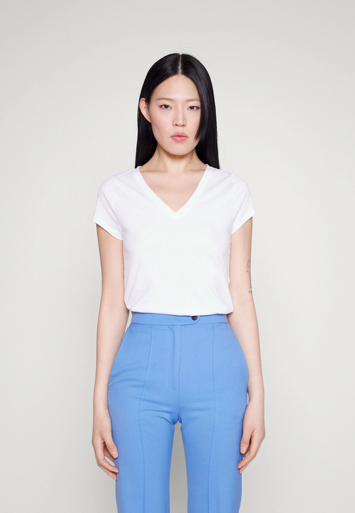 7 For All Mankind Andy Vneck - T-Shirt Basique - White 1 7 For All Mankind Andy Vneck - T-Shirt Basique - White