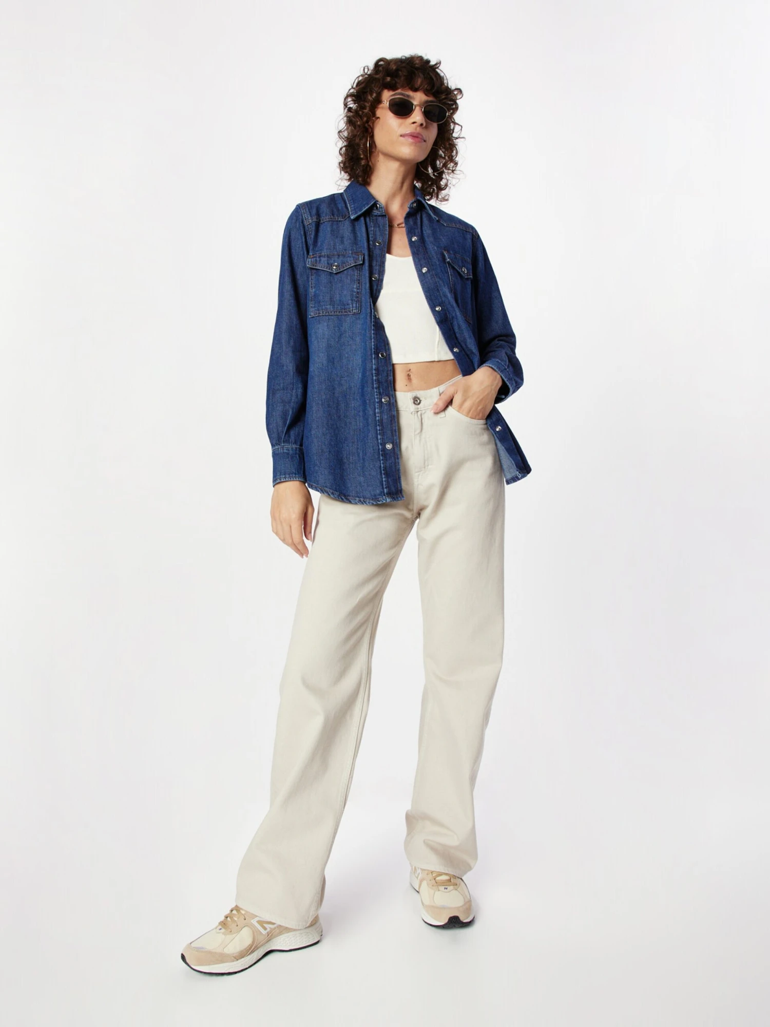 7 For All Mankind Chemises En Jean Chemisier EMILIA Femme Bleu 5 7 For All Mankind Chemises En Jean Chemisier EMILIA Femme Bleu – Image 5