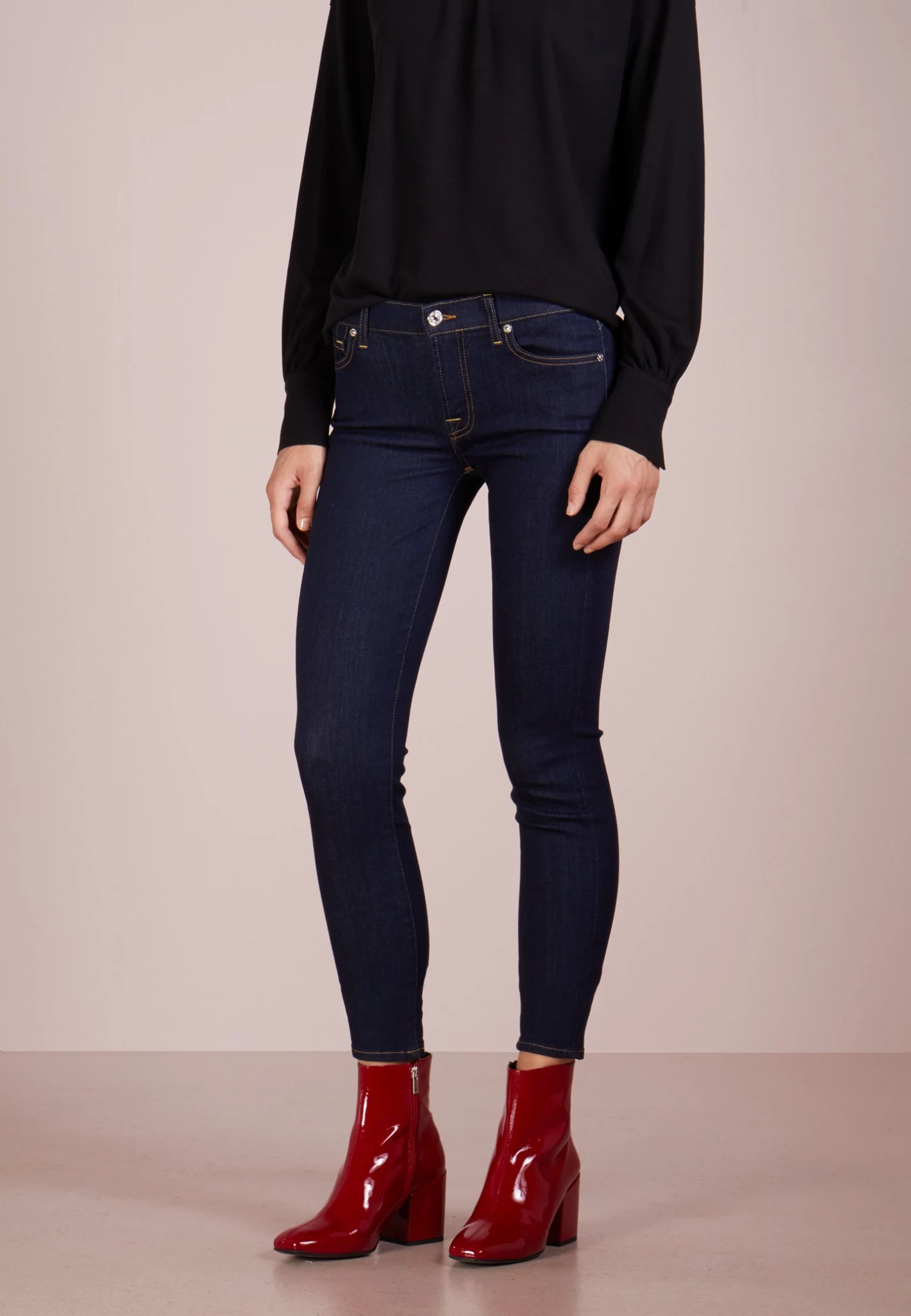 7 For All Mankind Crop - Jeans Skinny - Bair Clean Rinse 1 7 For All Mankind Crop - Jeans Skinny - Bair Clean Rinse