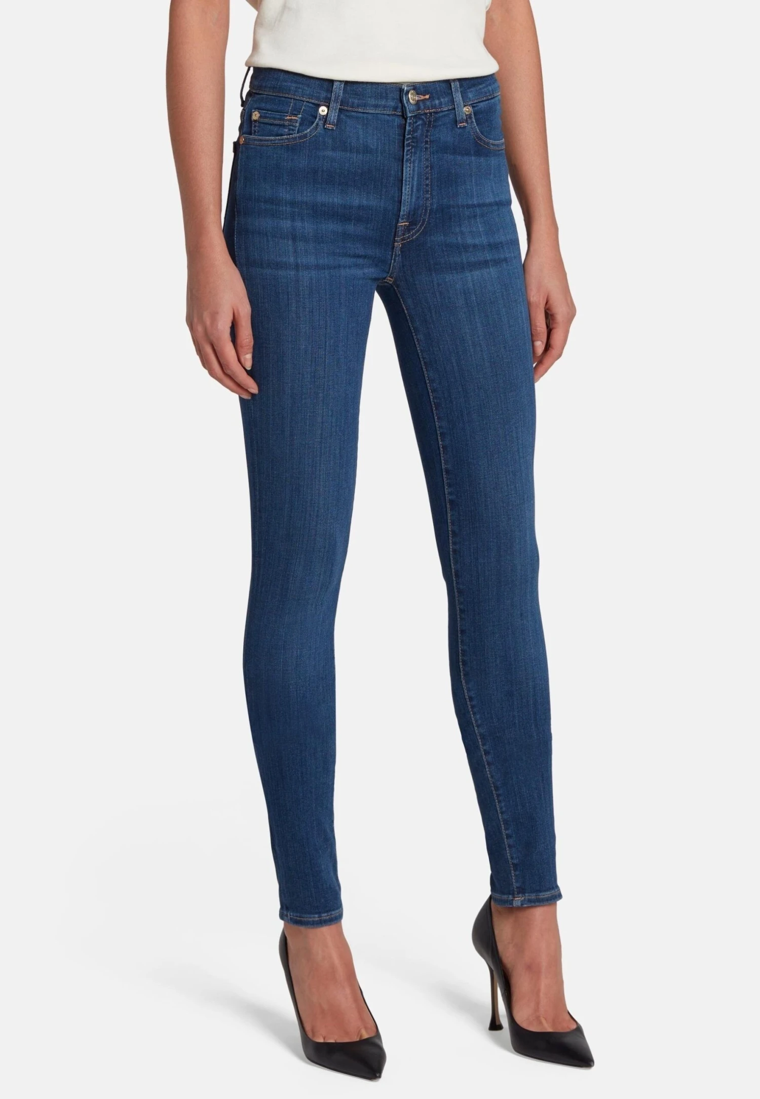 7 For All Mankind Jeans Skinny - Mid Blue 1 7 For All Mankind Jeans Skinny - Mid Blue