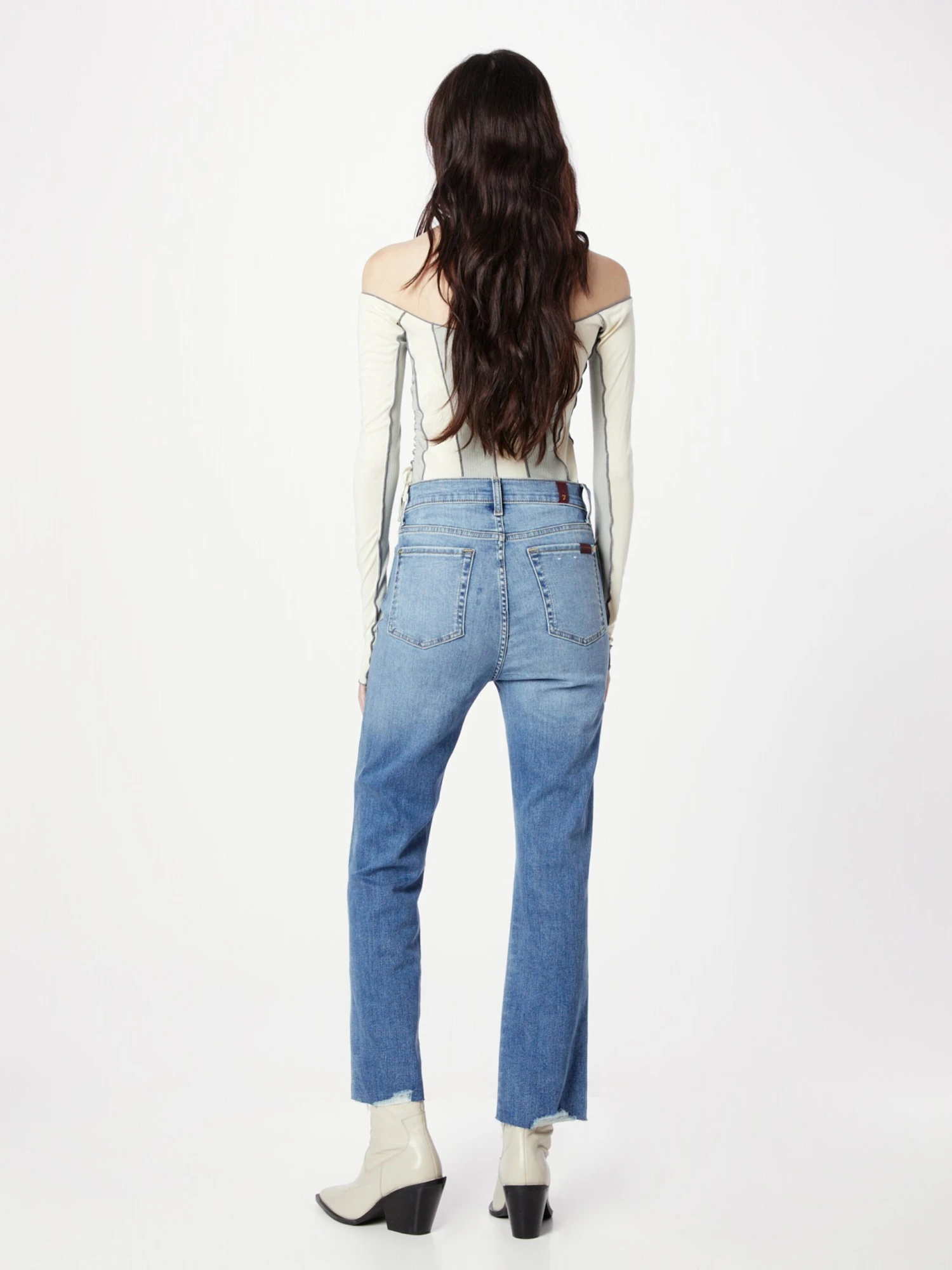 7 For All Mankind Bootcut évasé Jean Femme Bleu 4 7 For All Mankind Bootcut évasé Jean Femme Bleu – Image 4