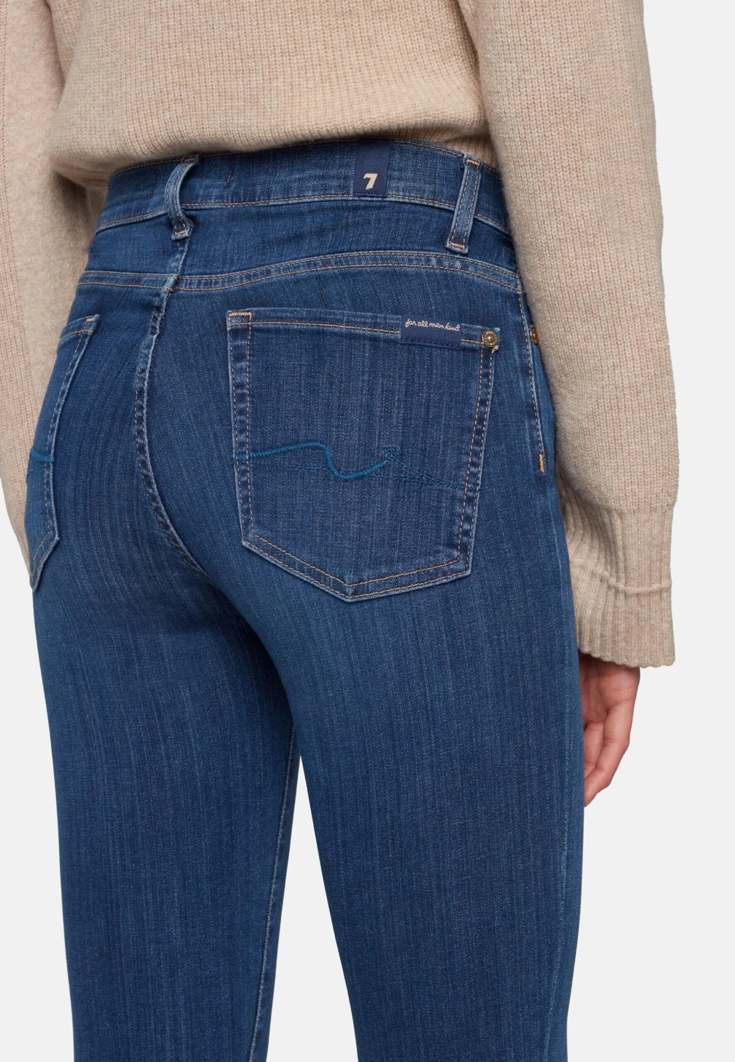 7 For All Mankind Jeans Skinny - Mid Blue 5 7 For All Mankind Jeans Skinny - Mid Blue – Image 5