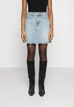 7 For All Mankind Mia Skirt Air Wash - Minijupe - Light Blue
