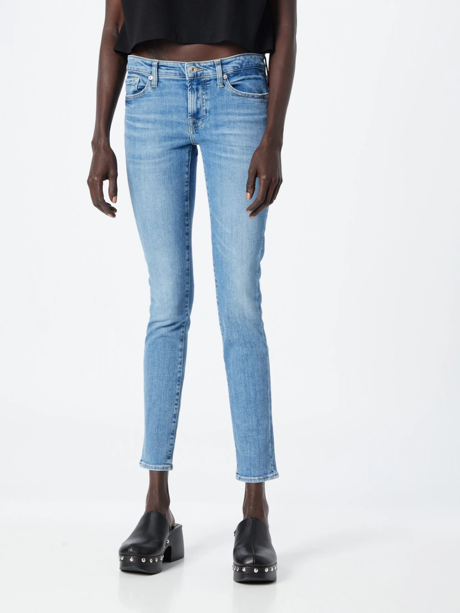 7 For All Mankind Slim Coupe Slim Jean PYPER Femme Bleu 3 7 For All Mankind Slim Coupe Slim Jean PYPER Femme Bleu – Image 3