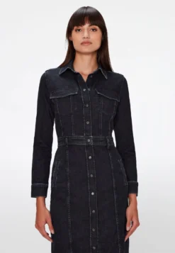 7 For All Mankind Luxe - Robe En Jean - Black -7 For All Mankind 9f68aa6638a442949dfcd5172dd87395 scaled