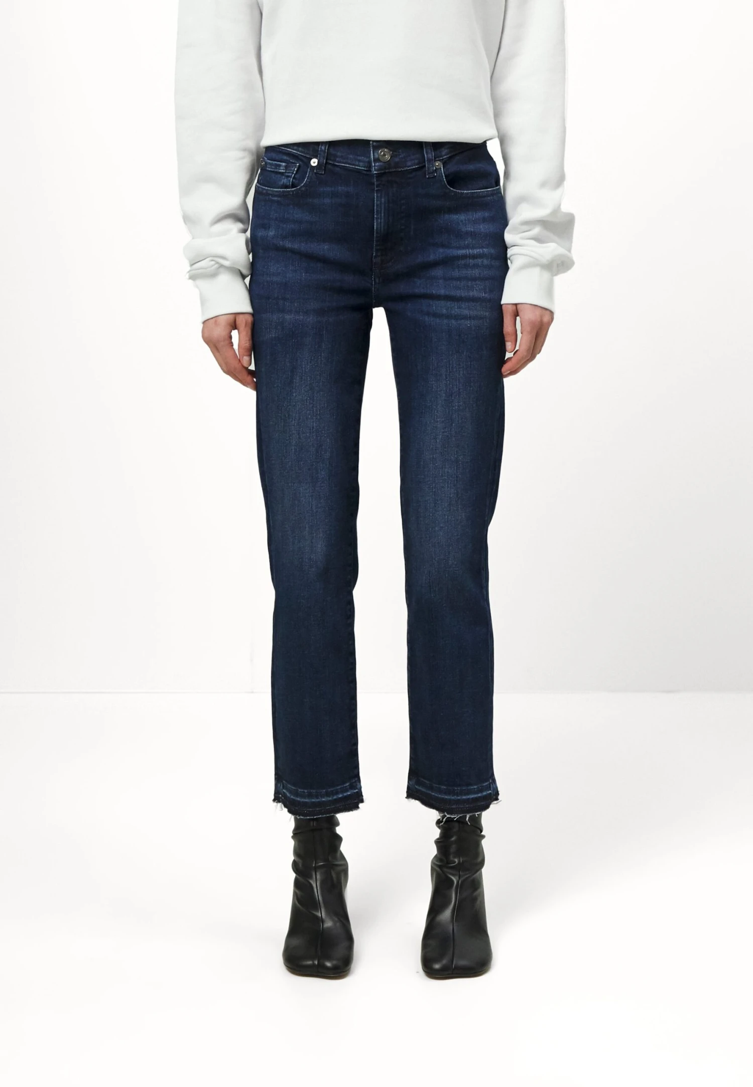 7 For All Mankind The Crop Soho - Jean Droit - Dark Blue 1 7 For All Mankind The Crop Soho - Jean Droit - Dark Blue