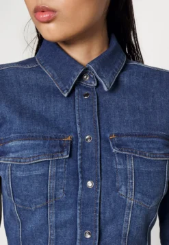 7 For All Mankind Luxe Dress Solution - Robe En Jean - Dark Blue -7 For All Mankind a4fb25185b7a4314895fc33cade938fd scaled