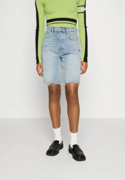 7 For All Mankind Andy Air Wash - Short En Jean - Light Blue