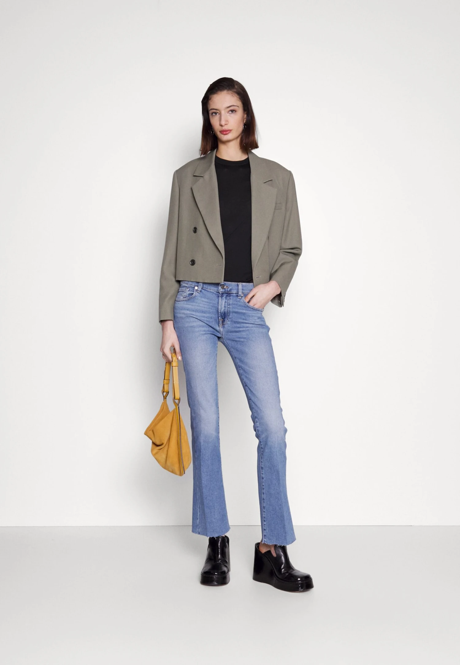 7 For All Mankind Crewneck Cotpol - T-Shirt Basique - Black 2 7 For All Mankind Crewneck Cotpol - T-Shirt Basique - Black – Image 2