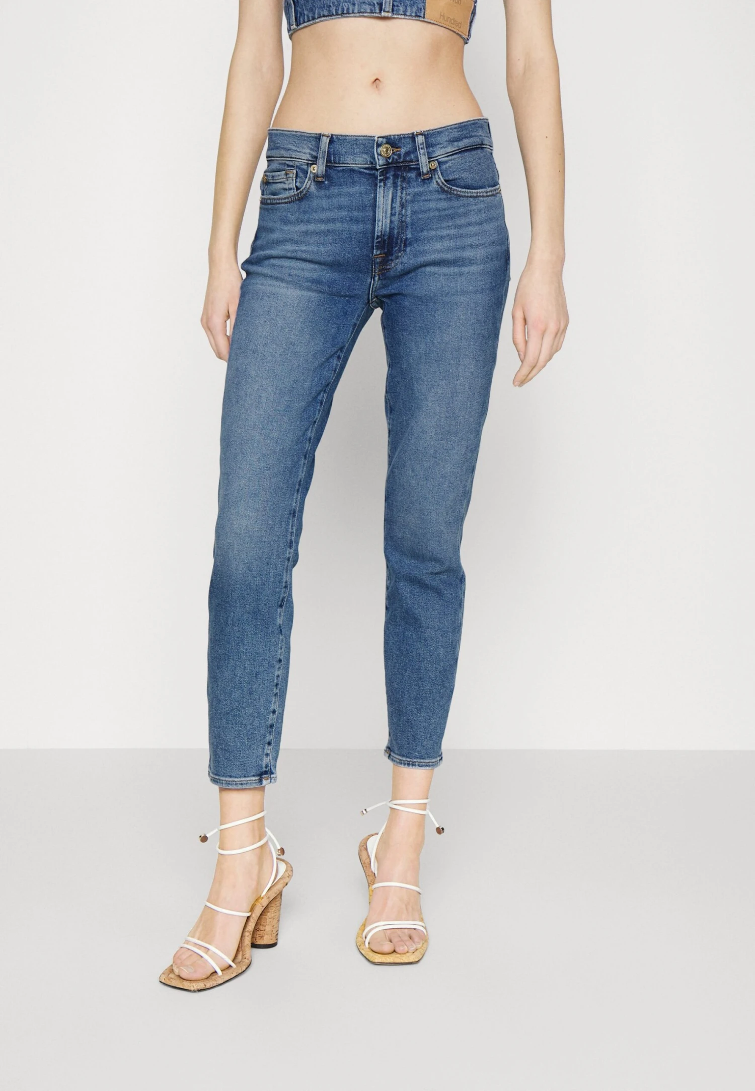 7 For All Mankind Roxanne Ankle Luxvinimp - Jeans Skinny - Mid Blue 1 7 For All Mankind Roxanne Ankle Luxvinimp - Jeans Skinny - Mid Blue